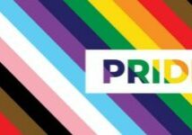 Inclusive Pride Background with Progression Pride Flag Colours. Rainbow Stripes Wallpaper in Gay Pride Colours